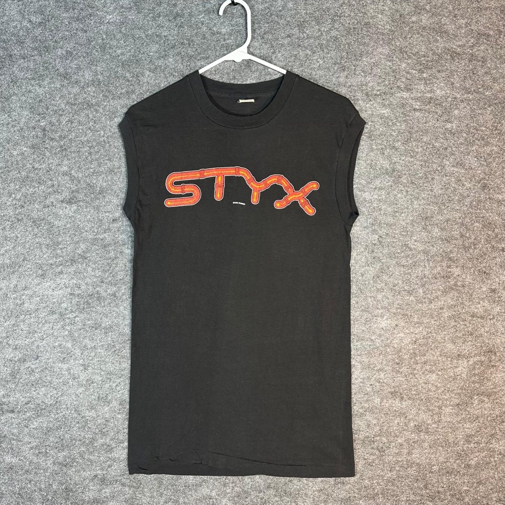 Vintage 1983 STYX Kilroy Was Here Tour Tank Top Single Stitch Hem Mens Medium - Picture 11 of 16